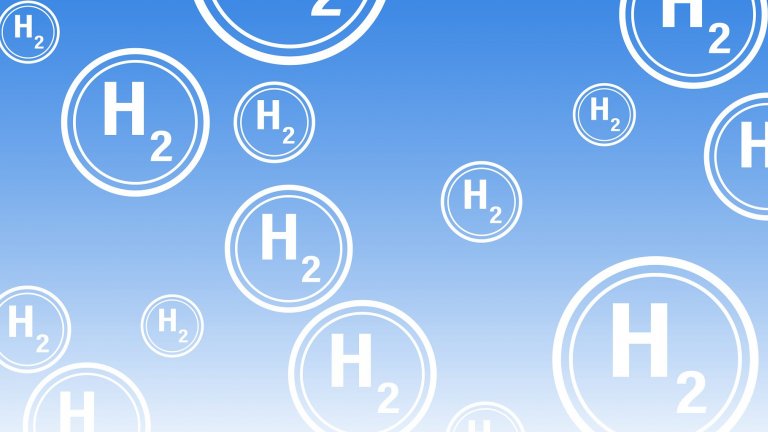 Wasserstoffmoleküle grafisch dargestellt